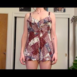 Colorful floral print Free People romper